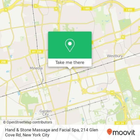 Hand & Stone Massage and Facial Spa, 214 Glen Cove Rd map