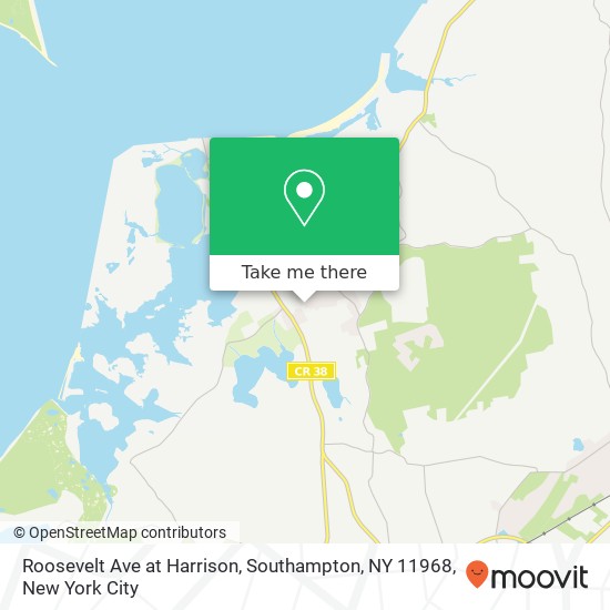 Mapa de Roosevelt Ave at Harrison, Southampton, NY 11968