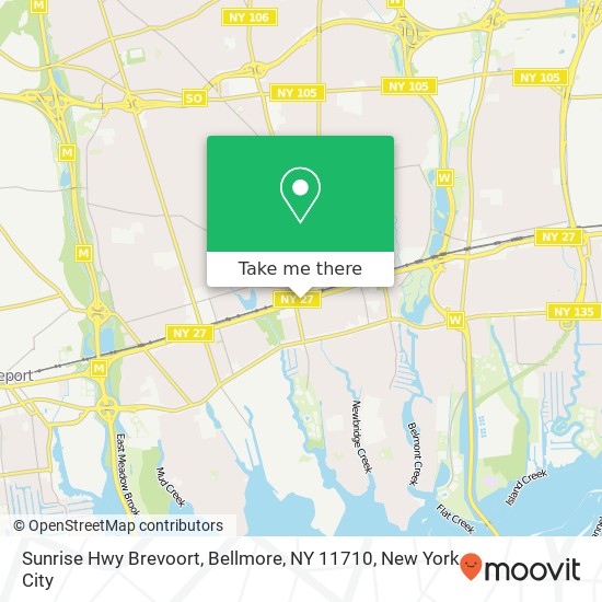 Mapa de Sunrise Hwy Brevoort, Bellmore, NY 11710