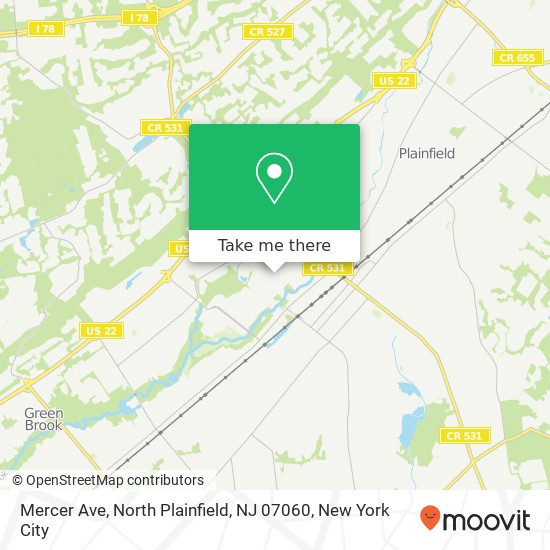 Mercer Ave, North Plainfield, NJ 07060 map