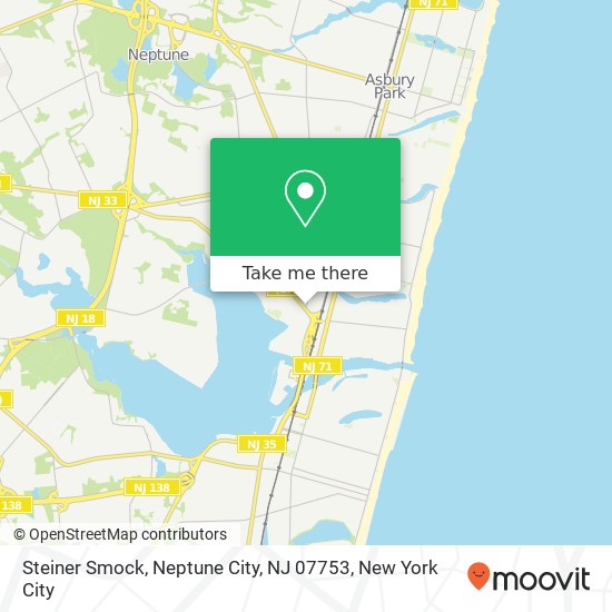 Mapa de Steiner Smock, Neptune City, NJ 07753