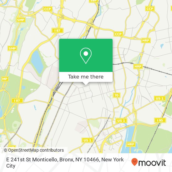 E 241st St Monticello, Bronx, NY 10466 map