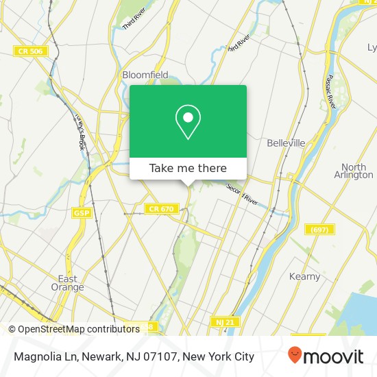Magnolia Ln, Newark, NJ 07107 map