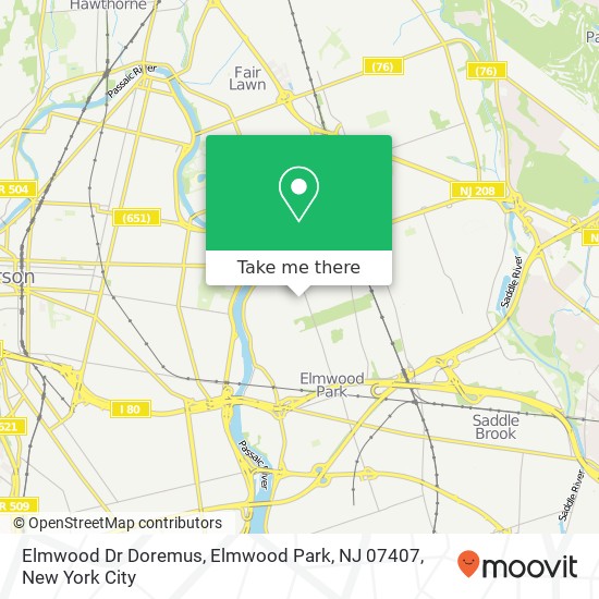 Elmwood Dr Doremus, Elmwood Park, NJ 07407 map
