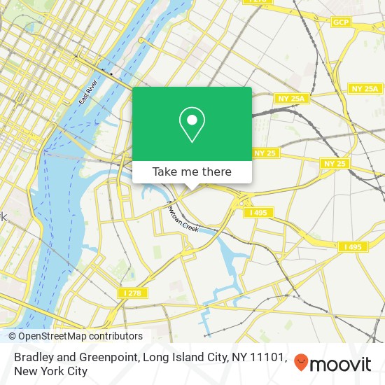 Bradley and Greenpoint, Long Island City, NY 11101 map
