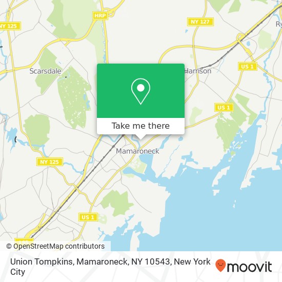 Mapa de Union Tompkins, Mamaroneck, NY 10543