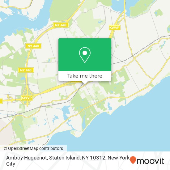 Mapa de Amboy Huguenot, Staten Island, NY 10312