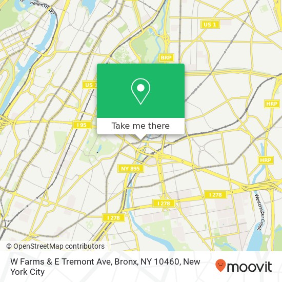 W Farms & E Tremont Ave, Bronx, NY 10460 map