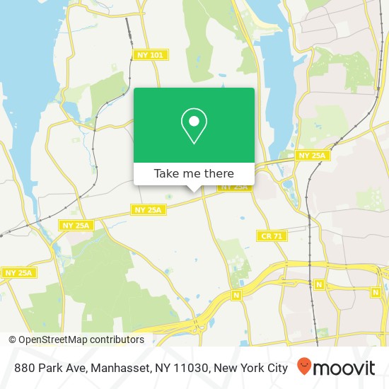 Mapa de 880 Park Ave, Manhasset, NY 11030