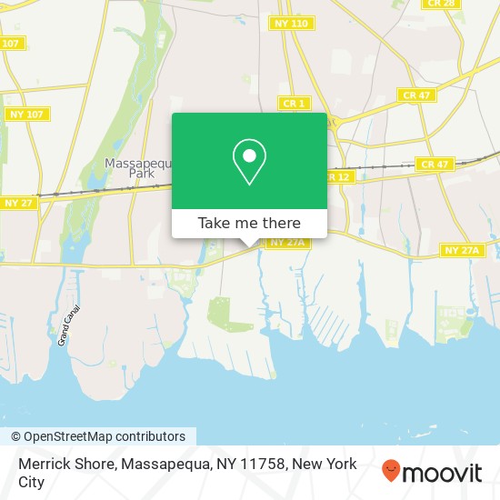 Mapa de Merrick Shore, Massapequa, NY 11758