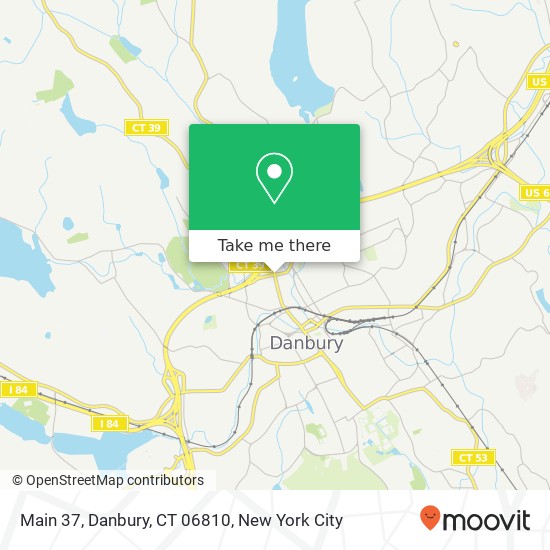 Mapa de Main 37, Danbury, CT 06810