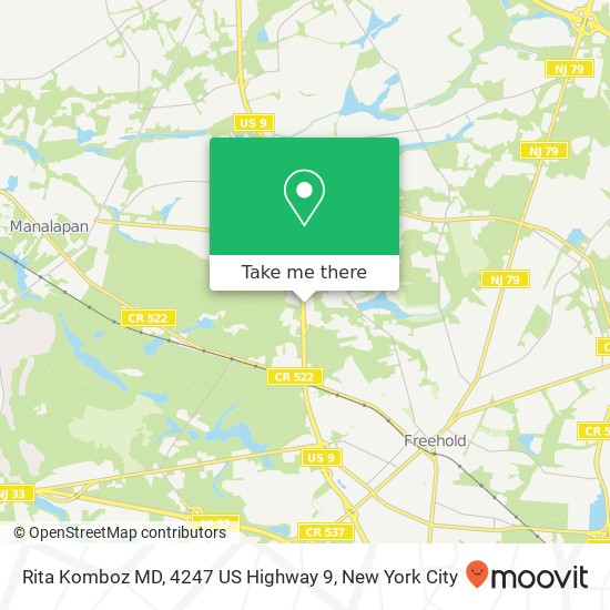 Mapa de Rita Komboz MD, 4247 US Highway 9