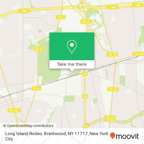 Mapa de Long Island Rodeo, Brentwood, NY 11717