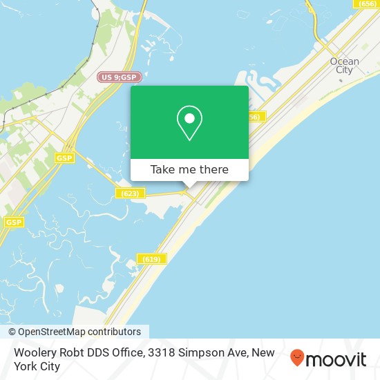 Mapa de Woolery Robt DDS Office, 3318 Simpson Ave