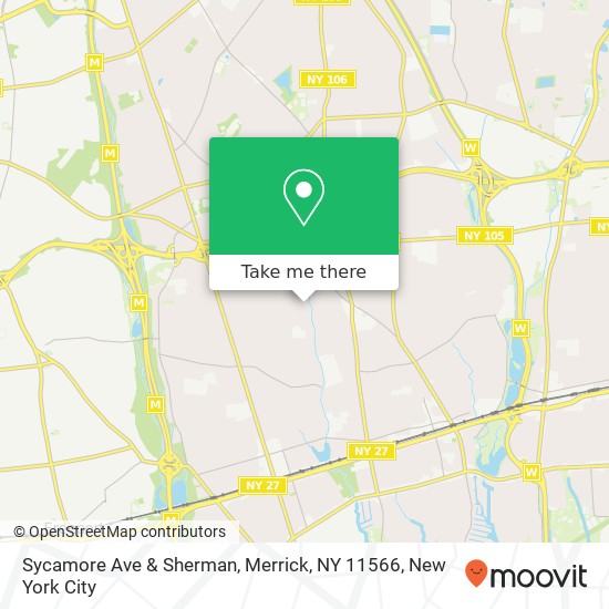 Mapa de Sycamore Ave & Sherman, Merrick, NY 11566
