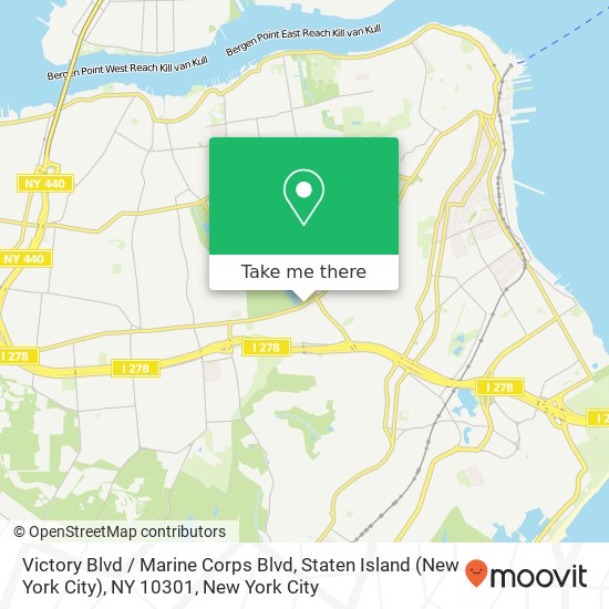 Mapa de Victory Blvd / Marine Corps Blvd, Staten Island (New York City), NY 10301