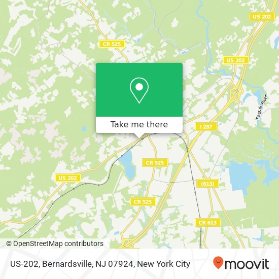 Mapa de US-202, Bernardsville, NJ 07924