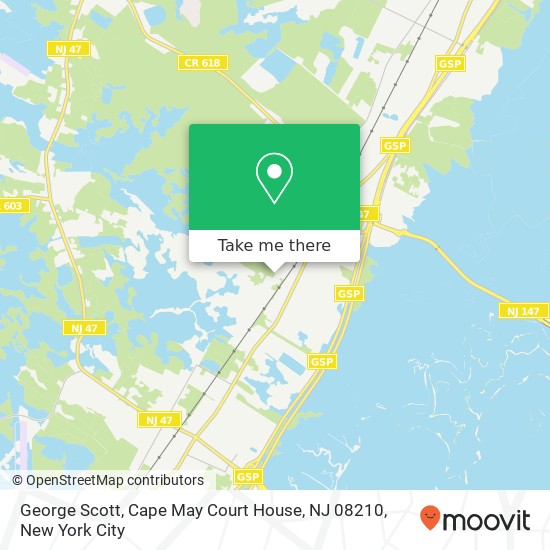 Mapa de George Scott, Cape May Court House, NJ 08210