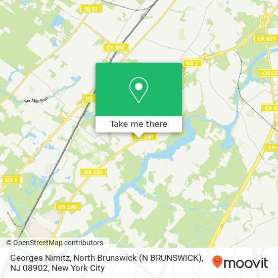 Mapa de Georges Nimitz, North Brunswick (N BRUNSWICK), NJ 08902