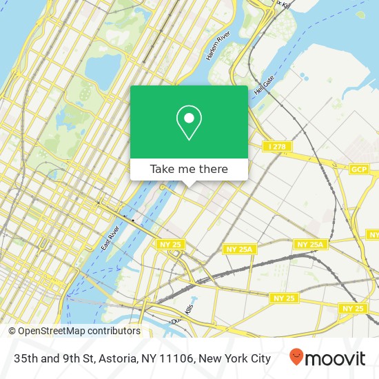 Mapa de 35th and 9th St, Astoria, NY 11106