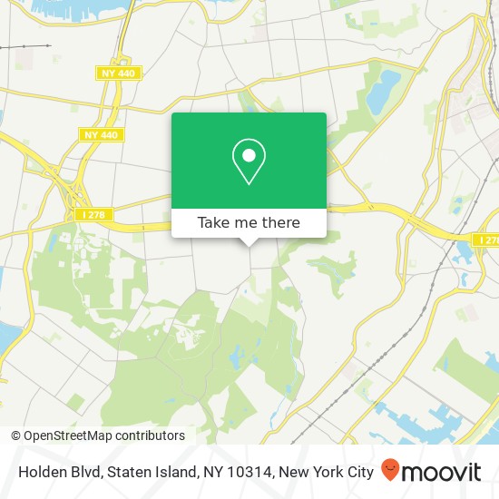 Mapa de Holden Blvd, Staten Island, NY 10314