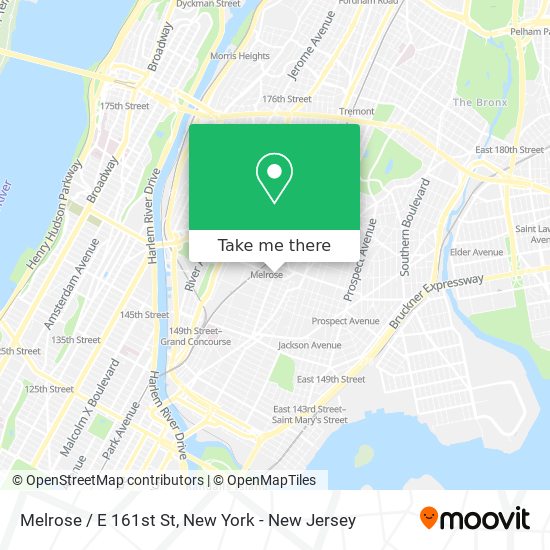 Melrose / E 161st St map