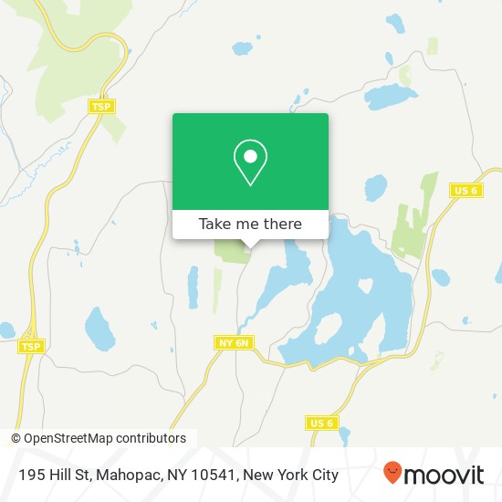 Mapa de 195 Hill St, Mahopac, NY 10541