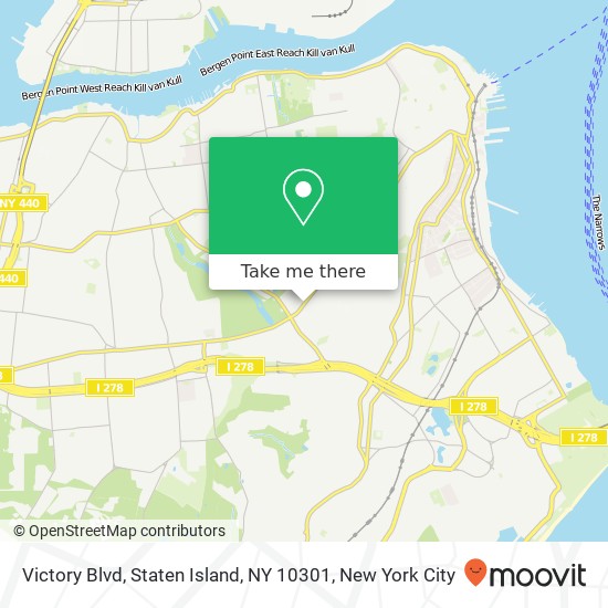 Mapa de Victory Blvd, Staten Island, NY 10301