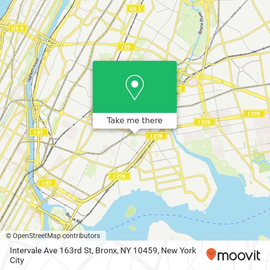 Mapa de Intervale Ave 163rd St, Bronx, NY 10459