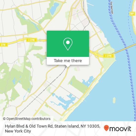 Mapa de Hylan Blvd & Old Town Rd, Staten Island, NY 10305