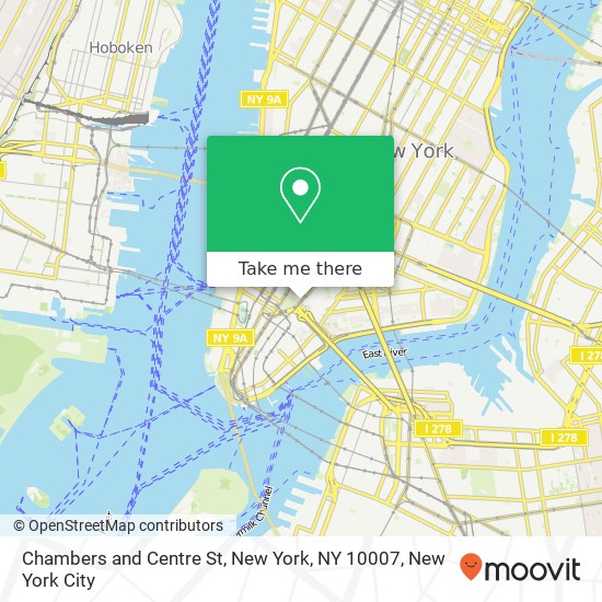 Mapa de Chambers and Centre St, New York, NY 10007
