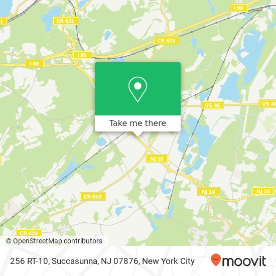 Mapa de 256 RT-10, Succasunna, NJ 07876