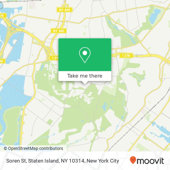 Mapa de Soren St, Staten Island, NY 10314