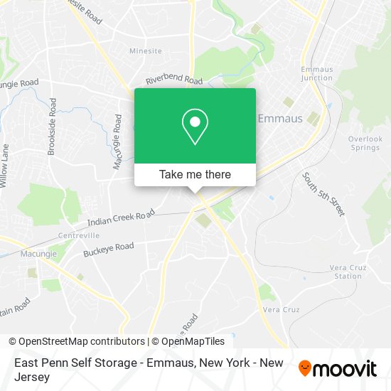 East Penn Self Storage - Emmaus map