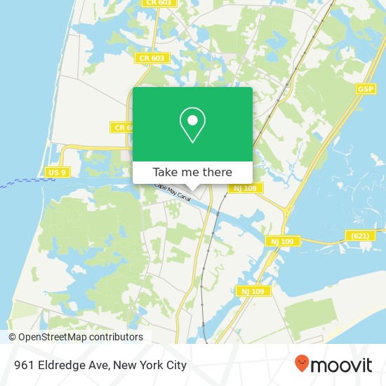 961 Eldredge Ave, Cape May, NJ 08204 map
