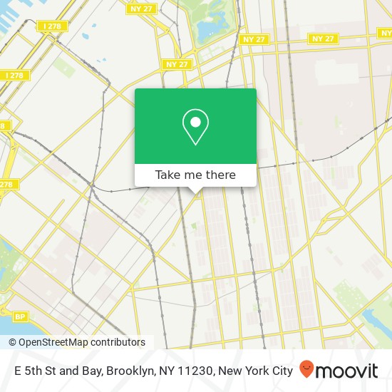Mapa de E 5th St and Bay, Brooklyn, NY 11230