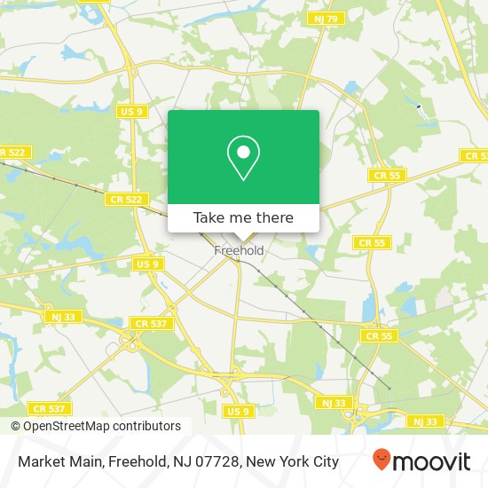 Mapa de Market Main, Freehold, NJ 07728