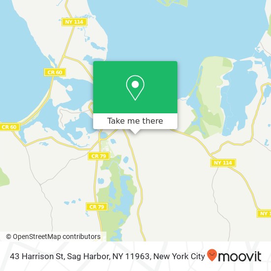 Mapa de 43 Harrison St, Sag Harbor, NY 11963