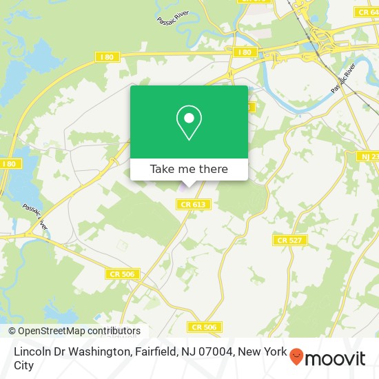 Lincoln Dr Washington, Fairfield, NJ 07004 map