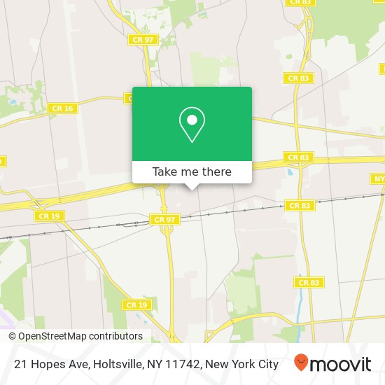 Mapa de 21 Hopes Ave, Holtsville, NY 11742