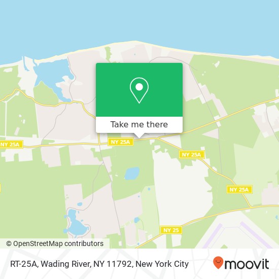 Mapa de RT-25A, Wading River, NY 11792