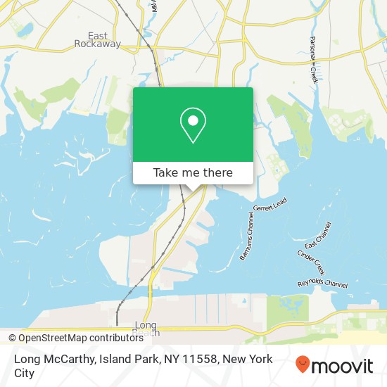 Mapa de Long McCarthy, Island Park, NY 11558