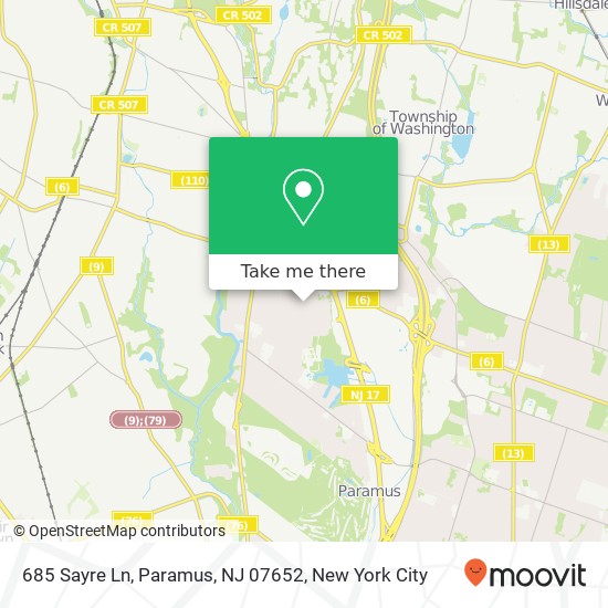 685 Sayre Ln, Paramus, NJ 07652 map