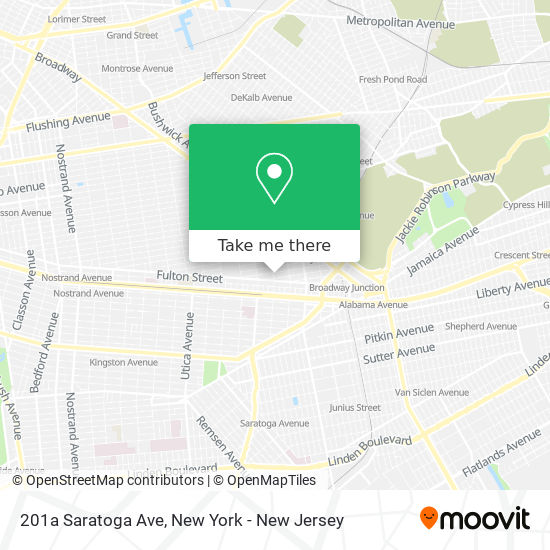 Mapa de 201a Saratoga Ave