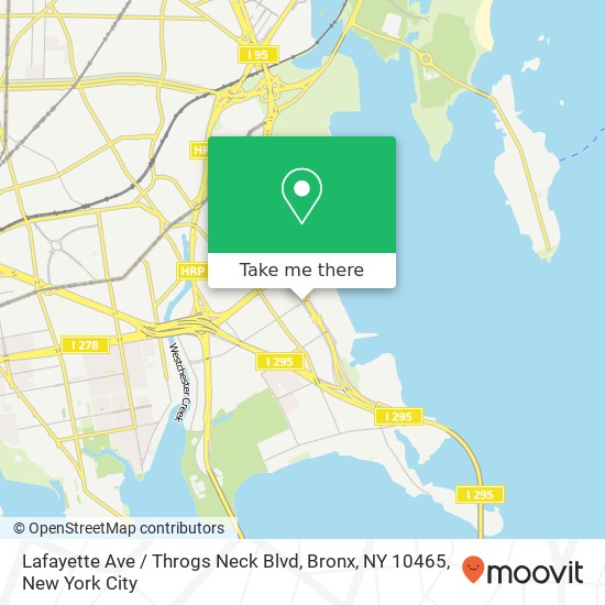 Mapa de Lafayette Ave / Throgs Neck Blvd, Bronx, NY 10465