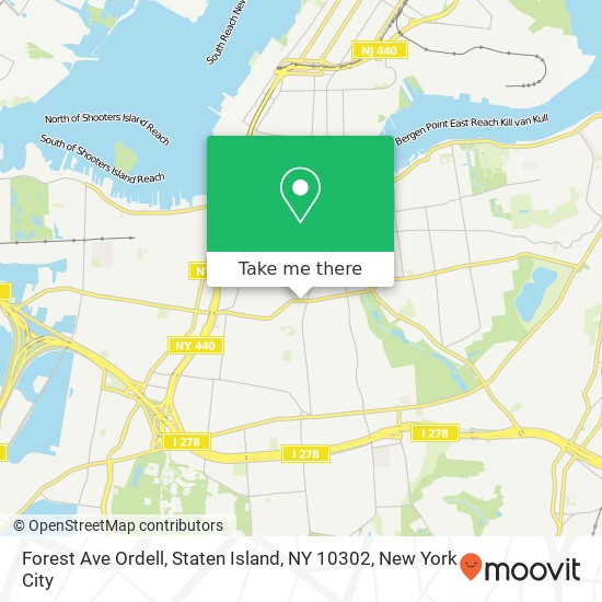 Forest Ave Ordell, Staten Island, NY 10302 map