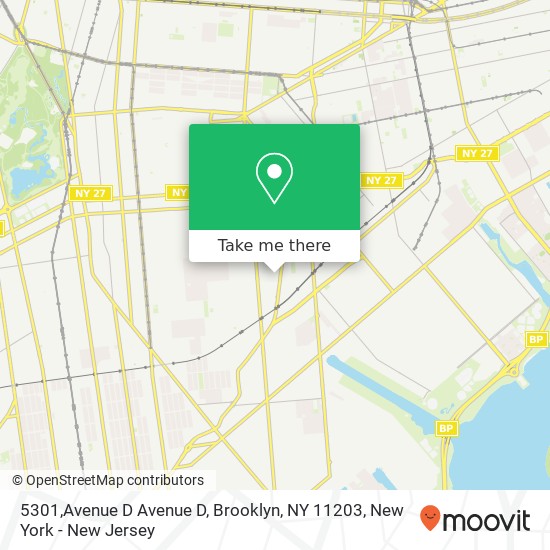 Mapa de 5301,Avenue D Avenue D, Brooklyn, NY 11203