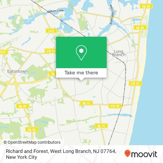 Richard and Forest, West Long Branch, NJ 07764 map