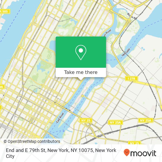Mapa de End and E 79th St, New York, NY 10075