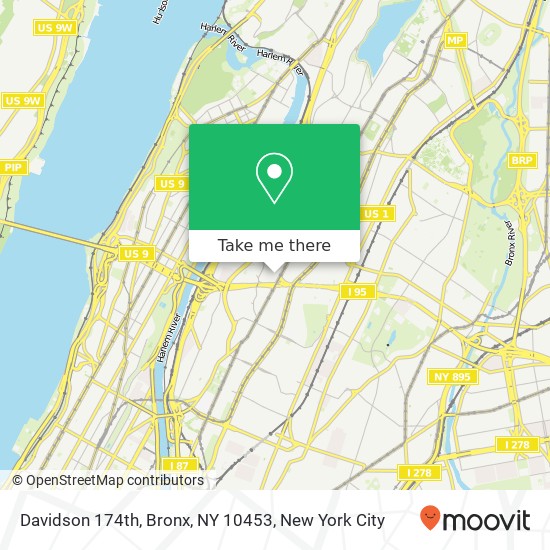 Mapa de Davidson 174th, Bronx, NY 10453